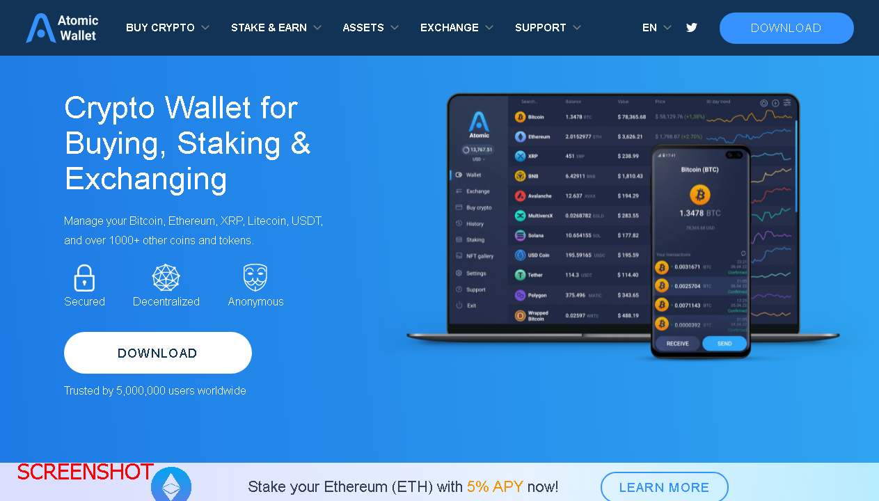 screenshot https://atomicwallet.io/