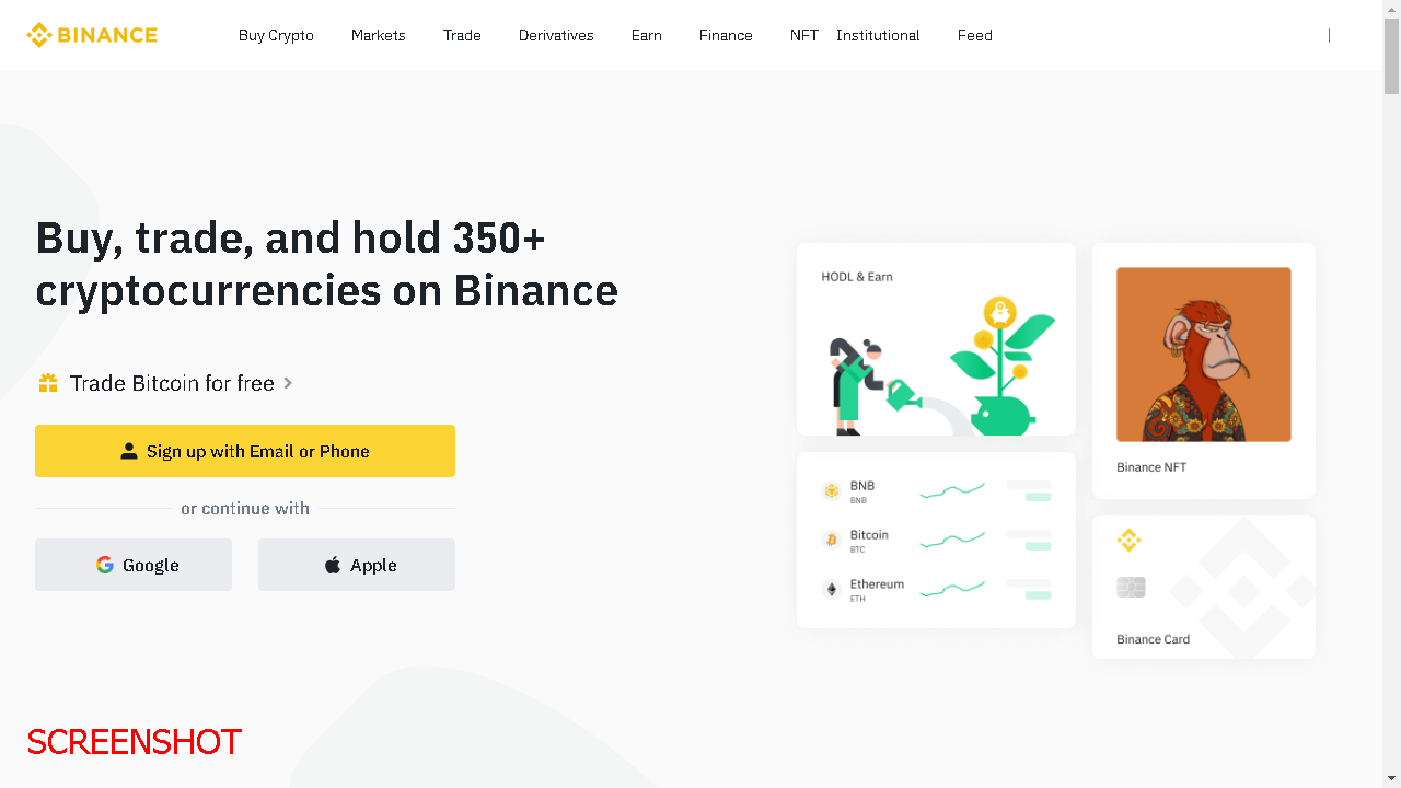 screenshot https://www.binance.com