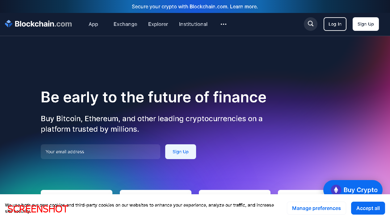 screenshot https://www.blockchain.com