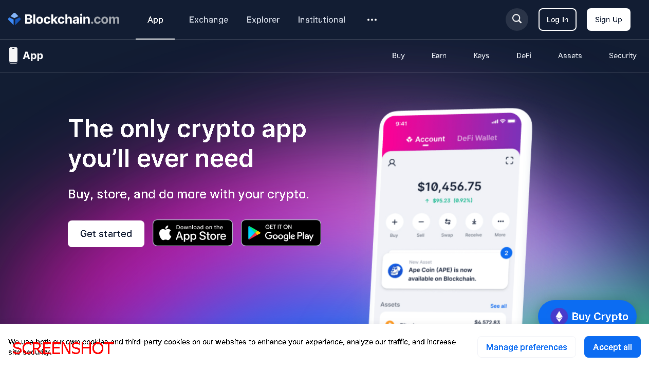 screenshot https://www.blockchain.com/ru/wallet