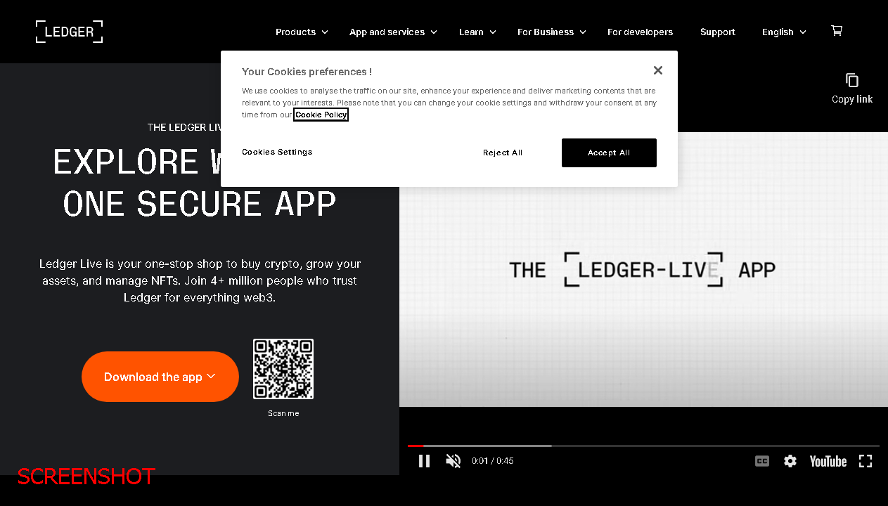 screenshot https://www.ledger.com/ledger-live/