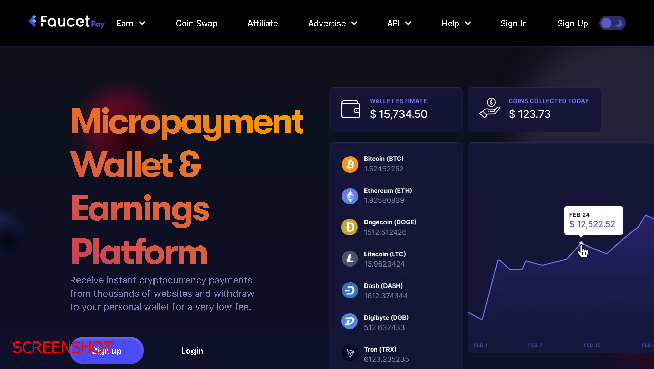screenshot https://faucetpay.io