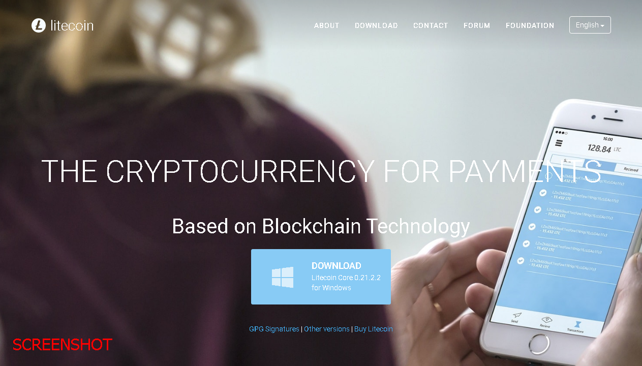 screenshot https://litecoin.org/