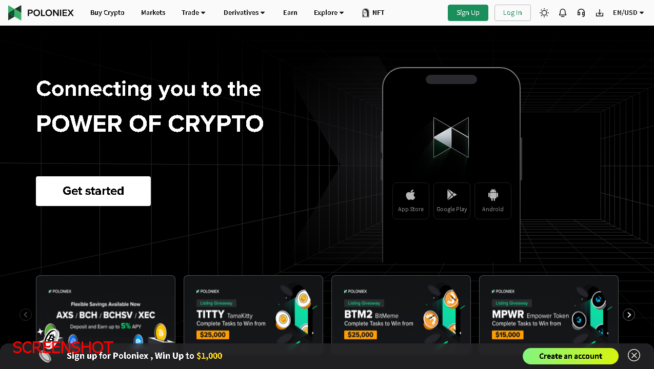 screenshot https://poloniex.com