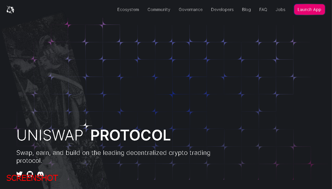 screenshot https://uniswap.org/