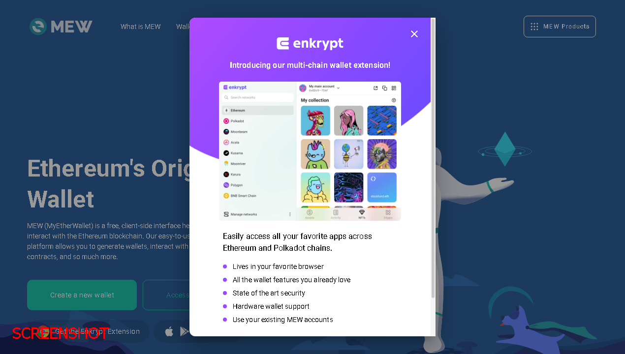 screenshot https://www.myetherwallet.com/