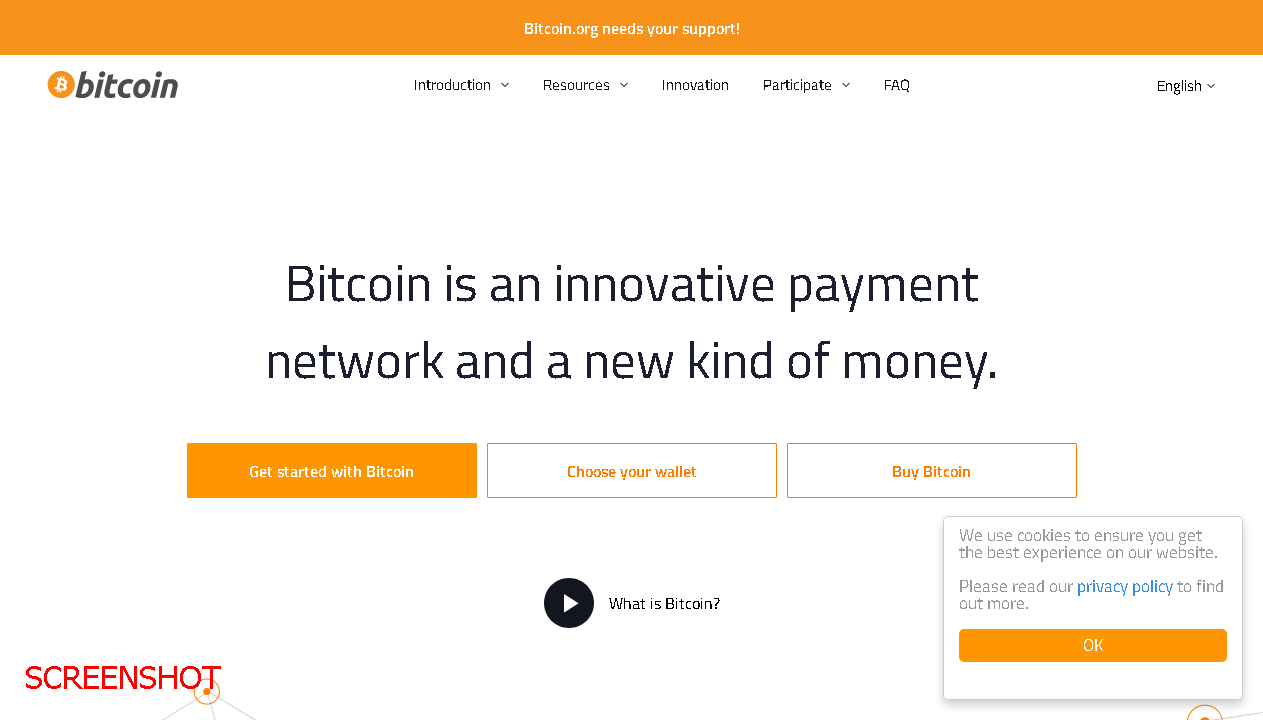 screenshot https://bitcoin.org