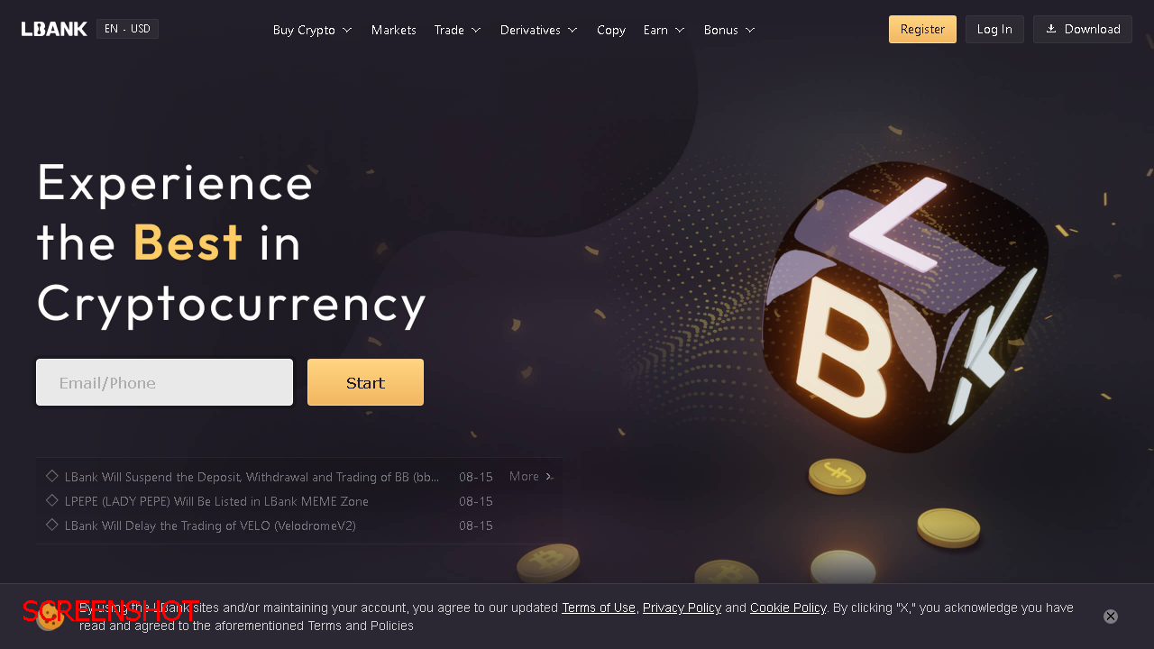 screenshot https://www.lbank.info