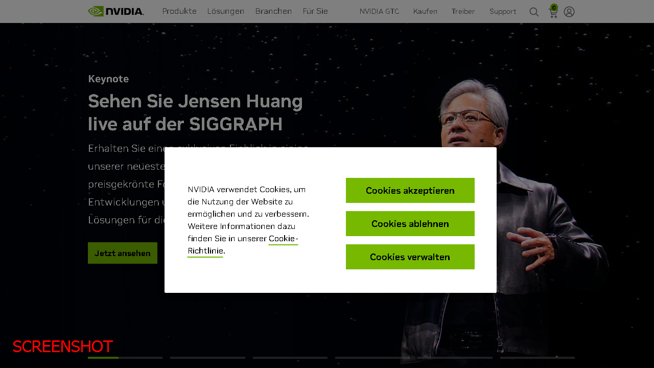 screenshot https://www.nvidia.com