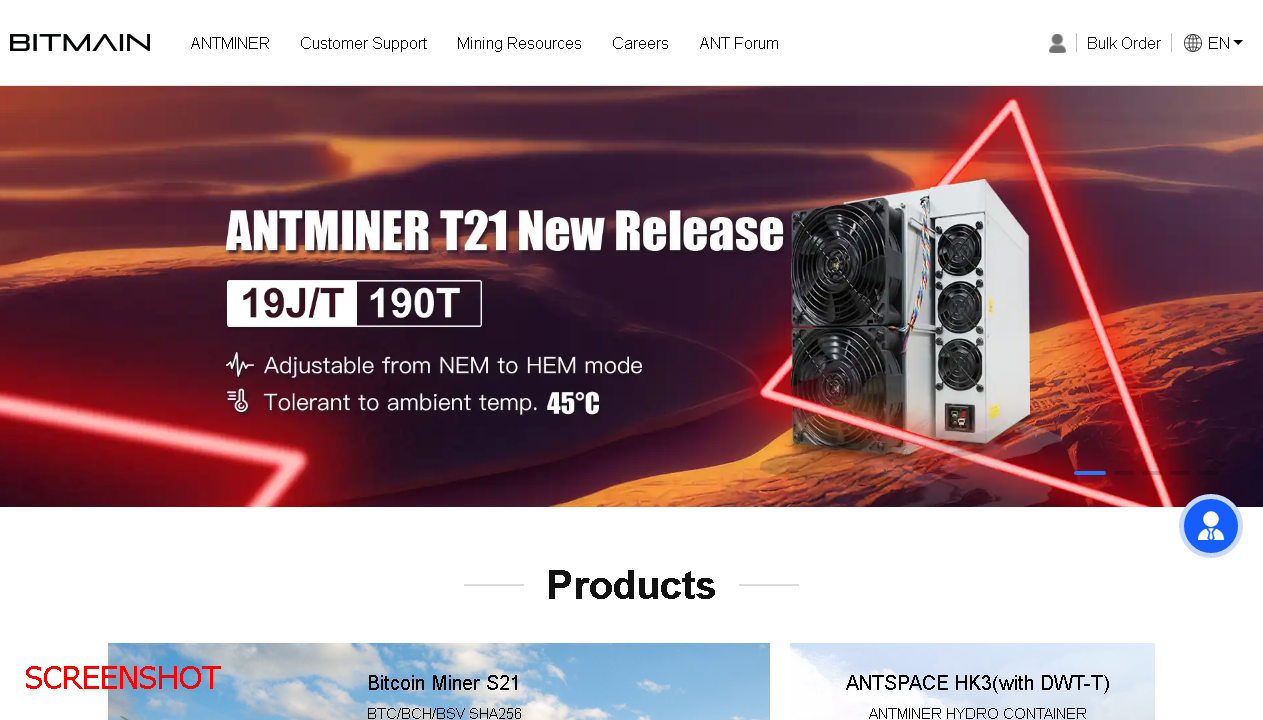 screenshot https://www.bitmain.com
