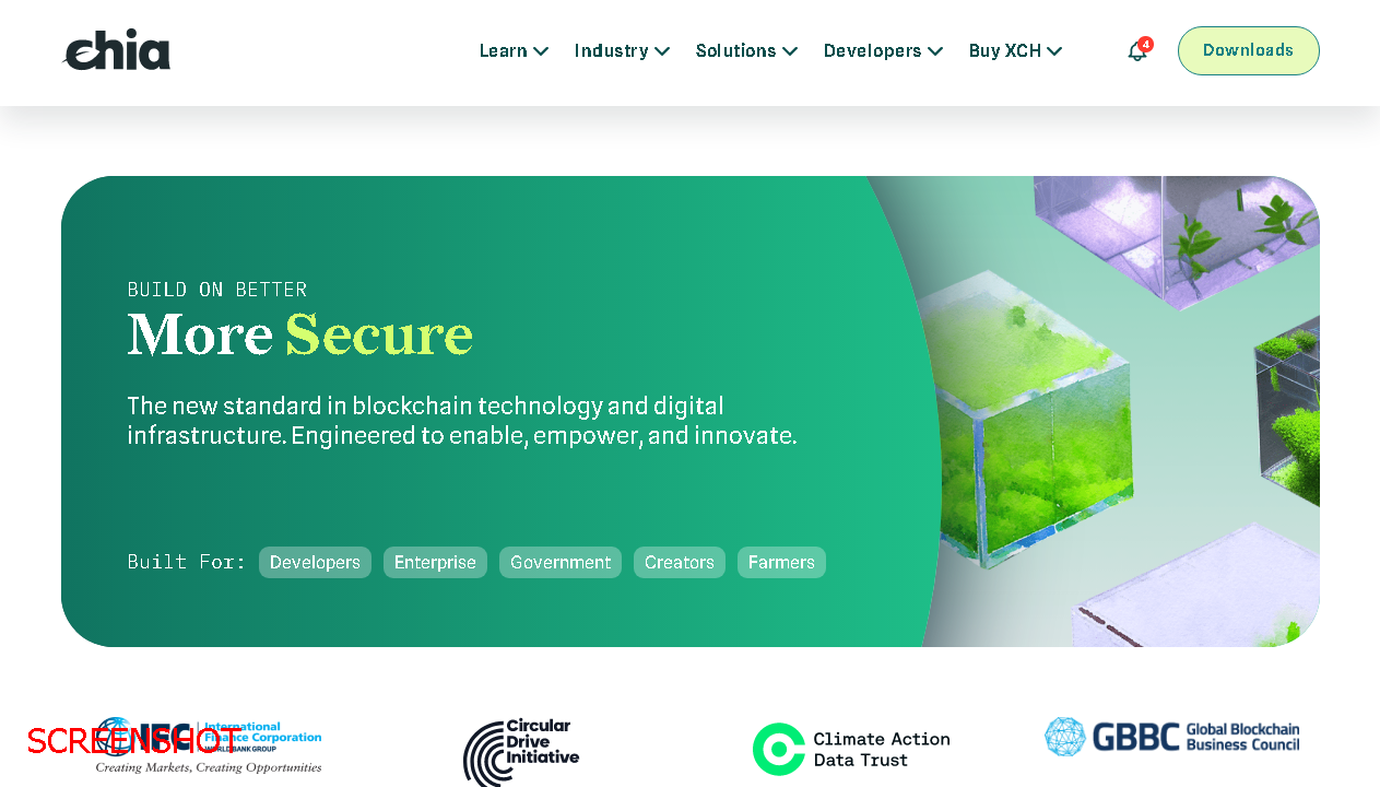screenshot https://www.chia.net/