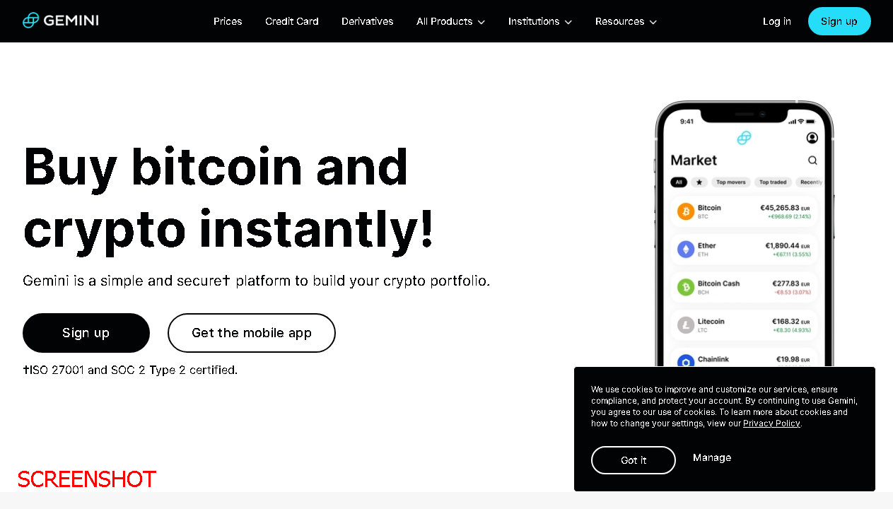 screenshot https://www.gemini.com