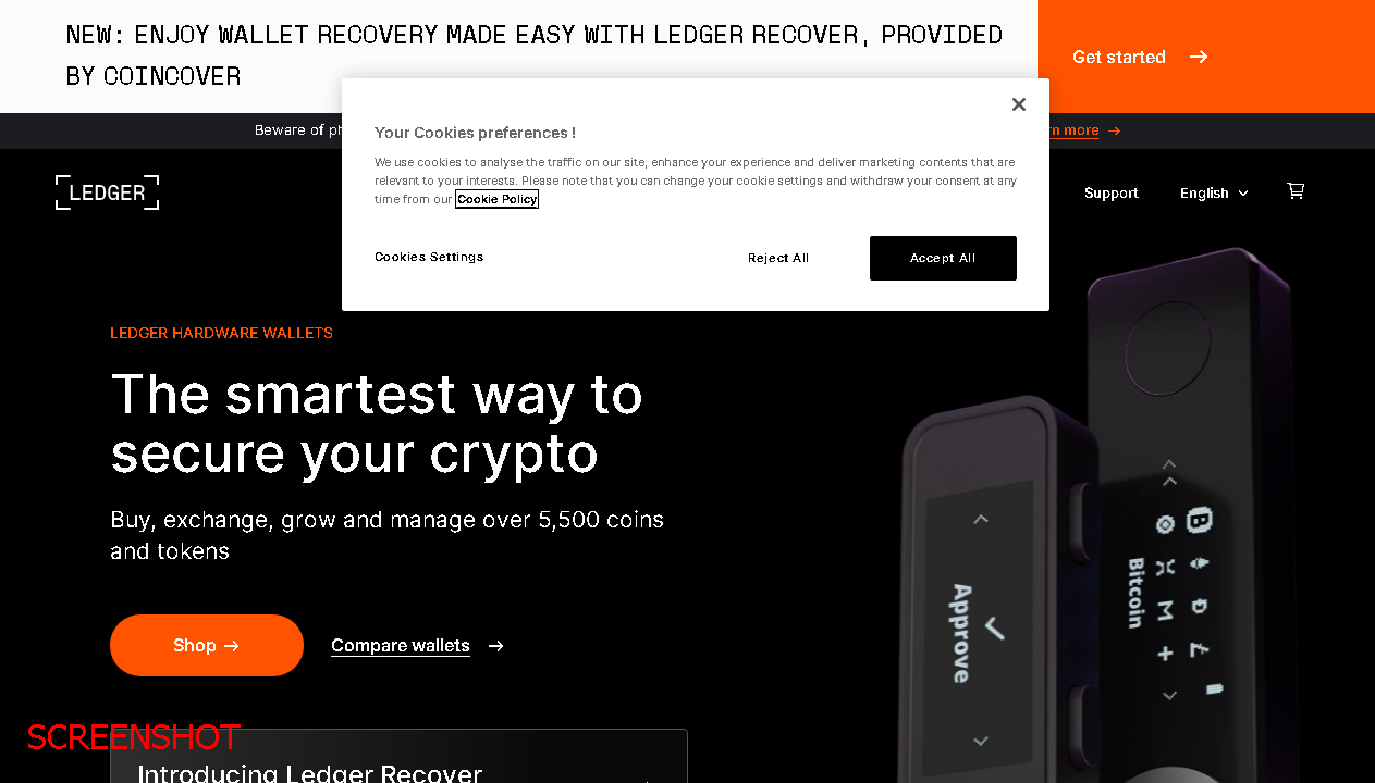 screenshot https://www.ledger.com/