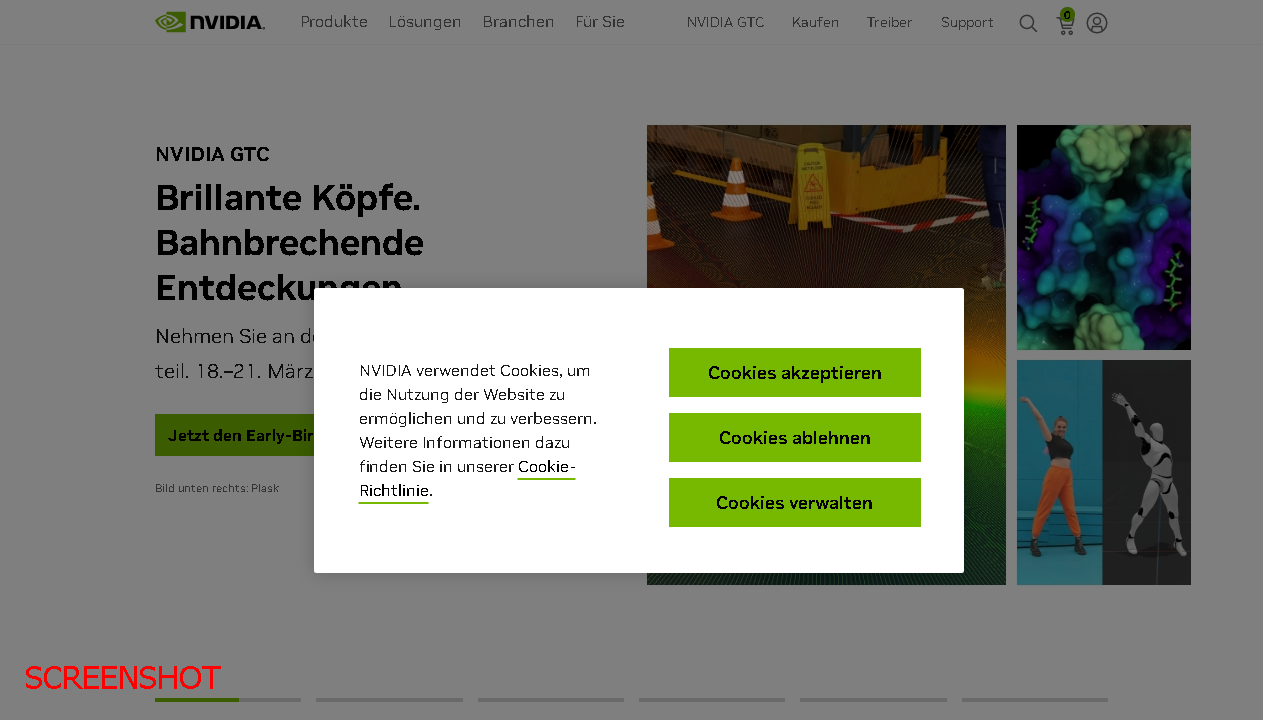 screenshot https://www.nvidia.com