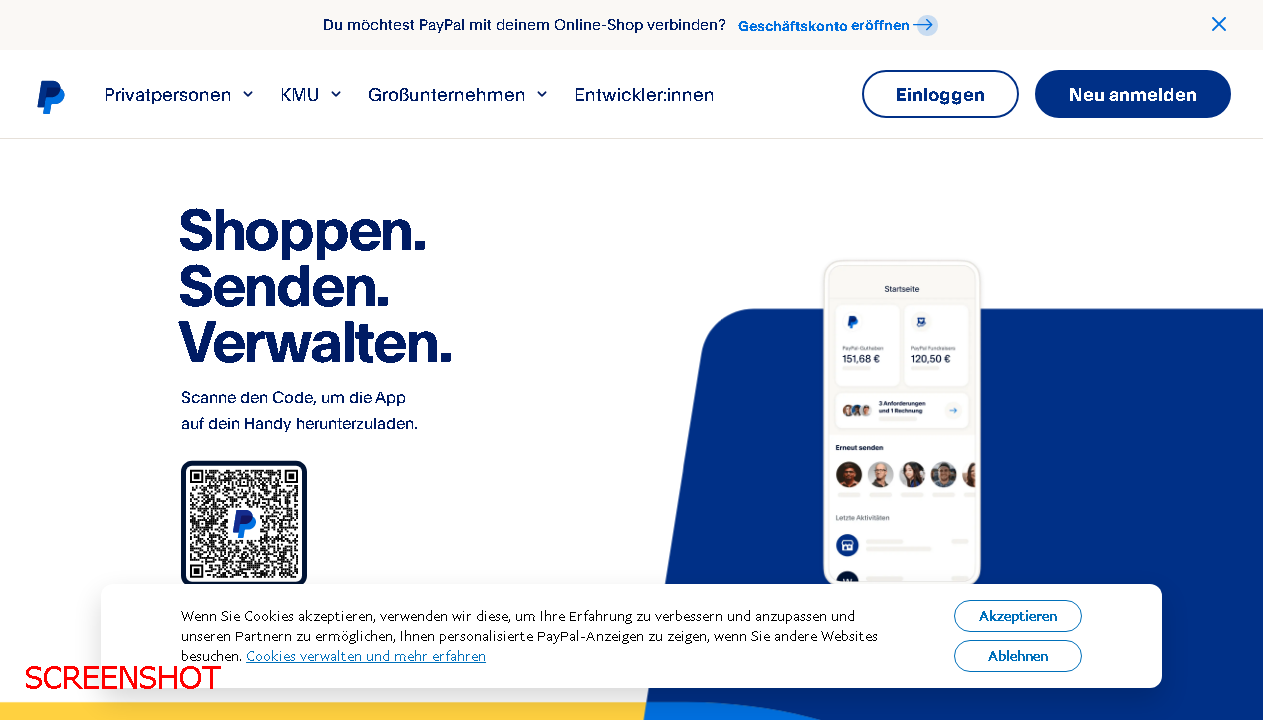 screenshot https://www.paypal.com